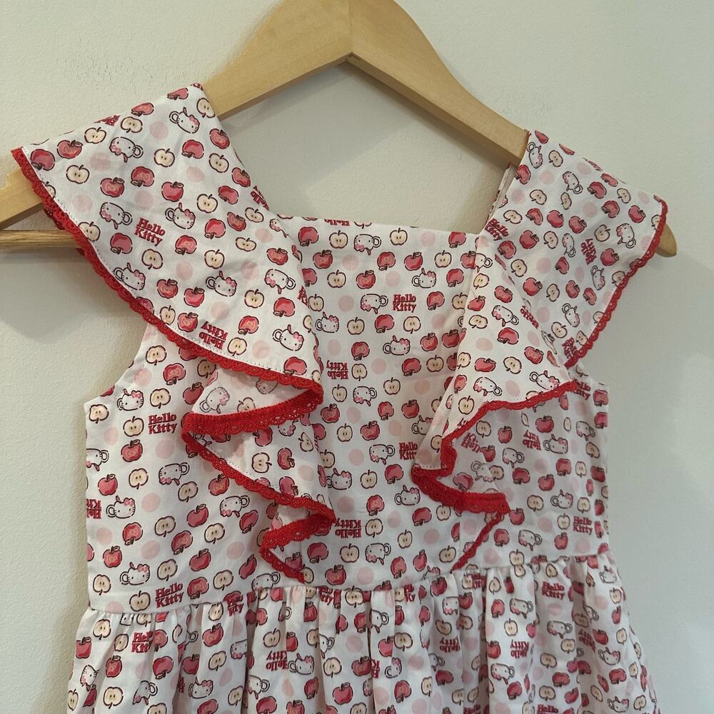 Girls Hello Kitty Apple Dress NEW sz 120 XS Girl's Hello Kitty Dress - Picture 9 of 11